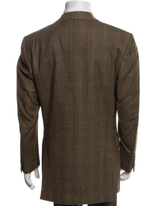 Battistoni Merino Wool Plaid Print Blazer