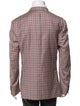 Battistoni Wool Plaid Print Blazer