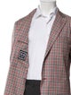 Battistoni Wool Plaid Print Blazer