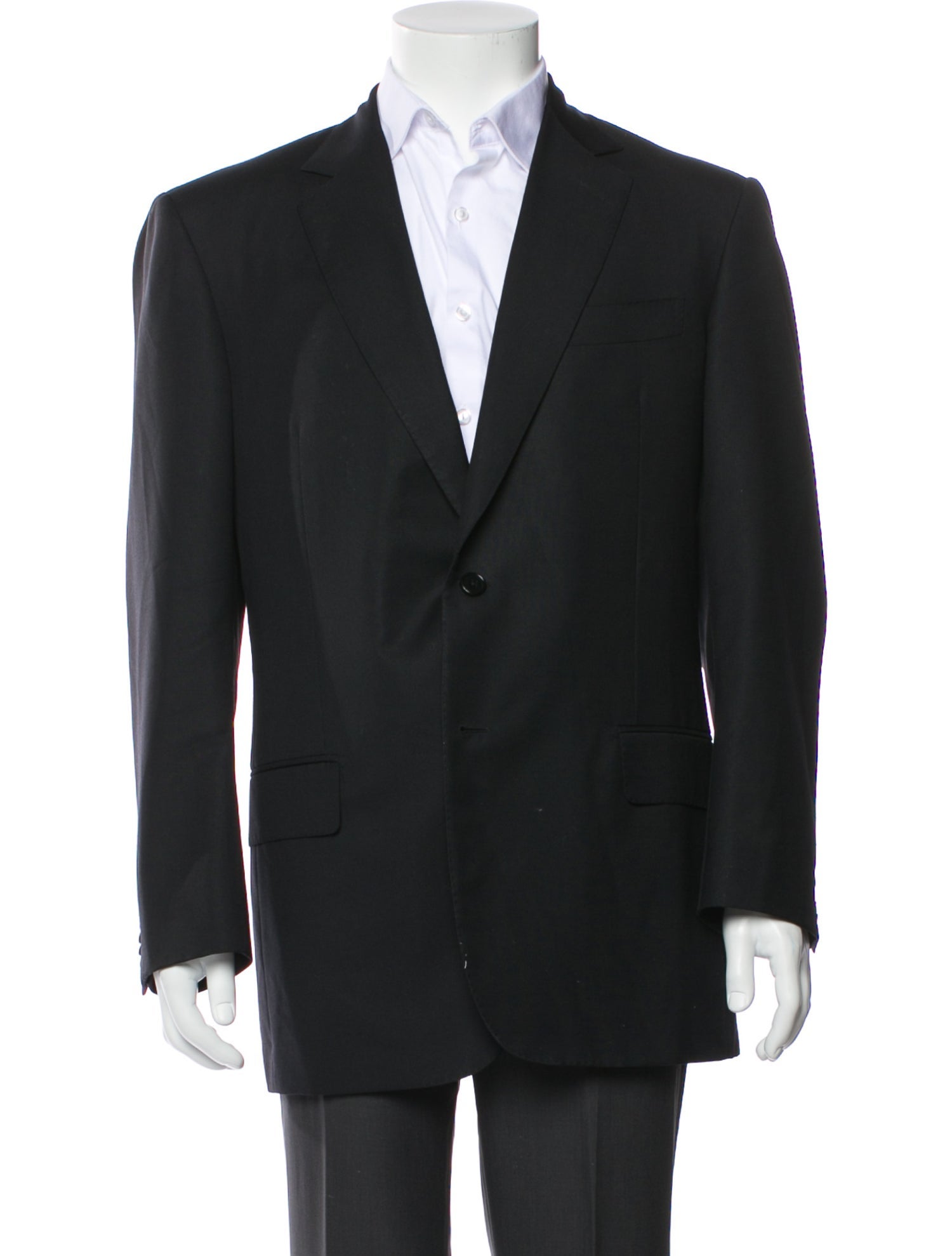 Battistoni wool solid blazer