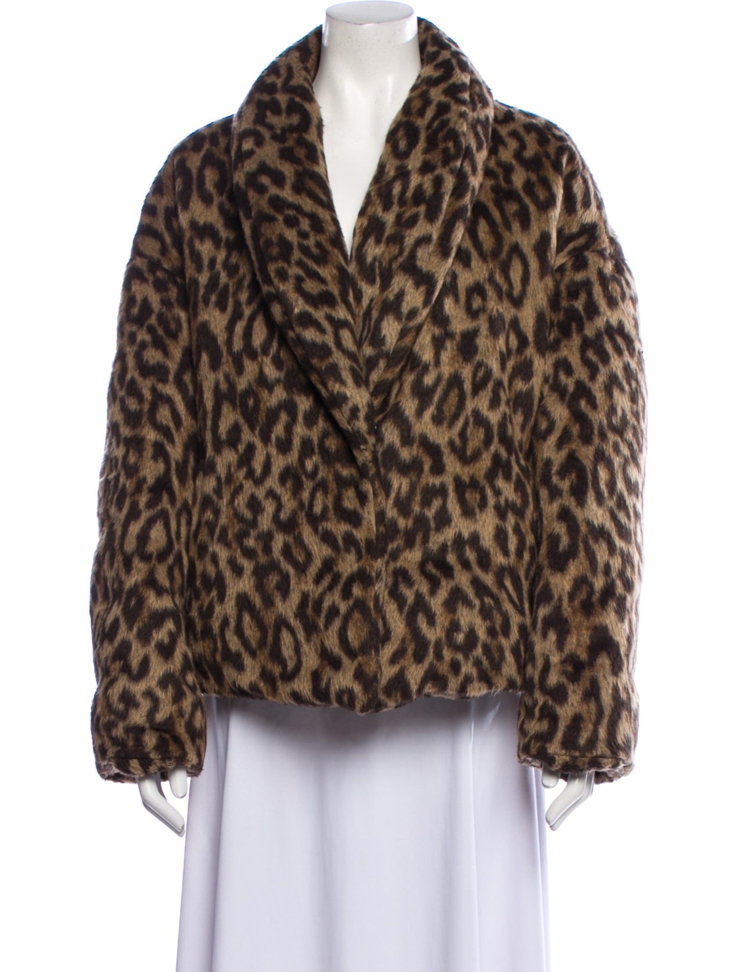 Ben Taverniti Unravel Project x Barneys Animal Print Faux Fur Jacket