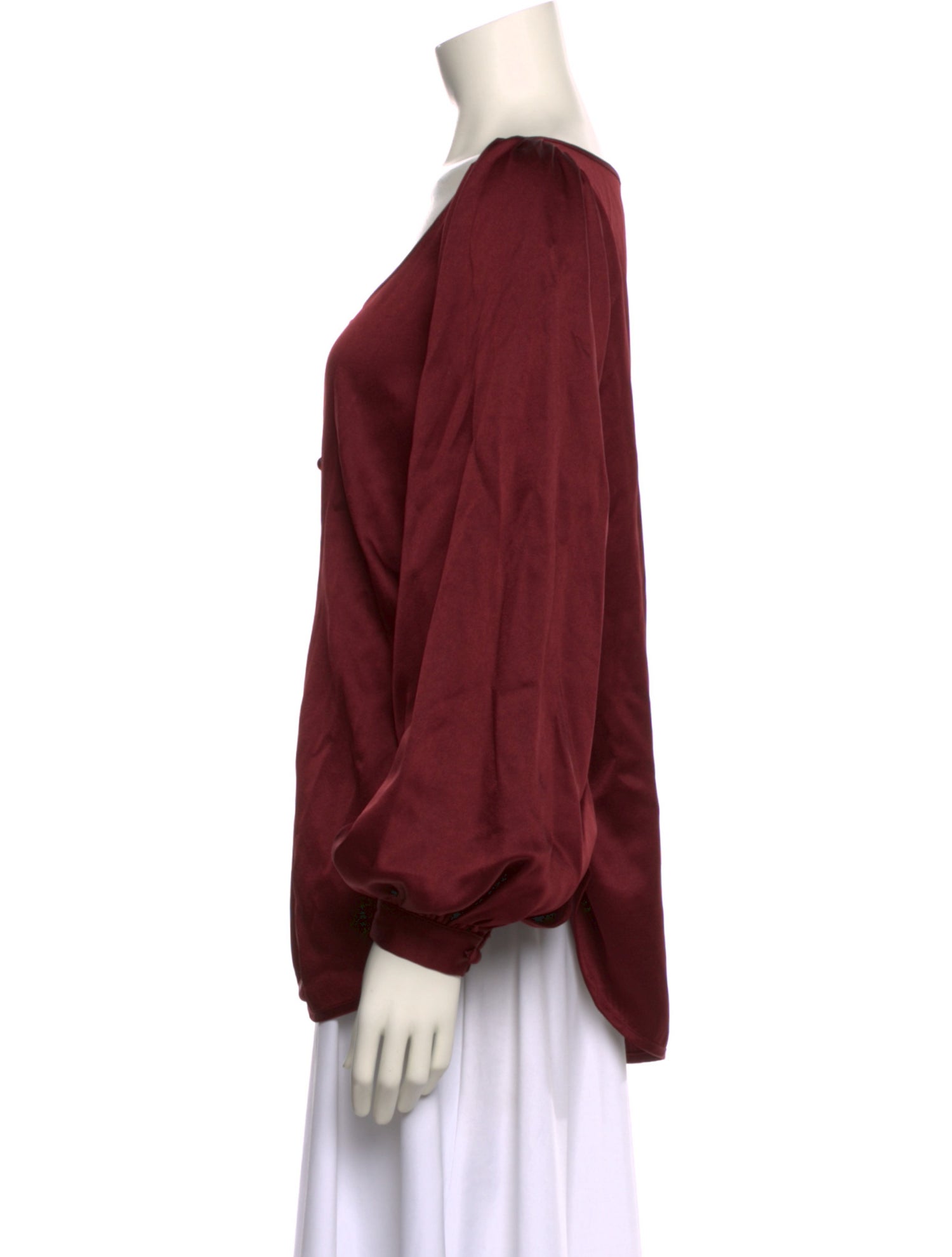 bübish V-Neck Three-Quarter Sleeve Blouse