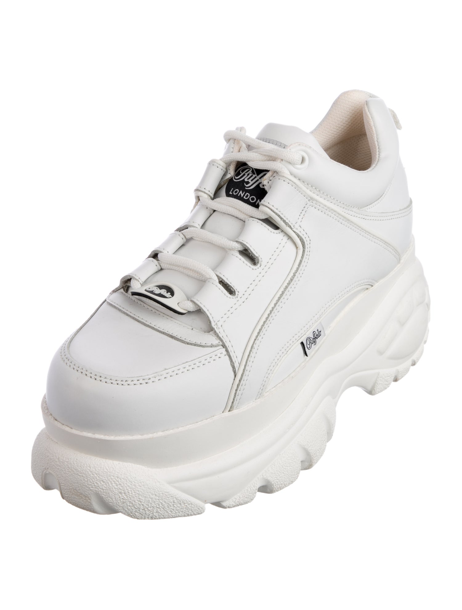 Buffalo London Leather Wedge Sneakers