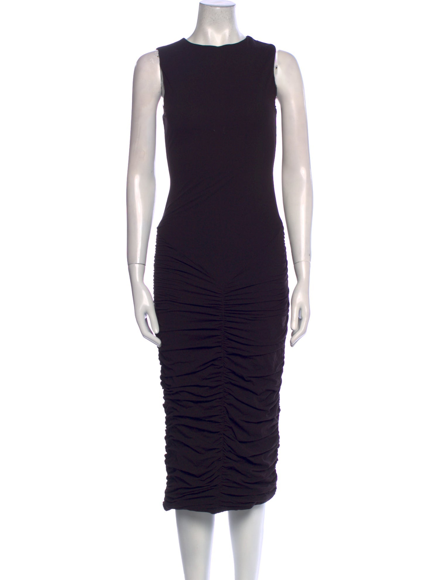 Bumpsuit Crew Neck Midi Length Dress