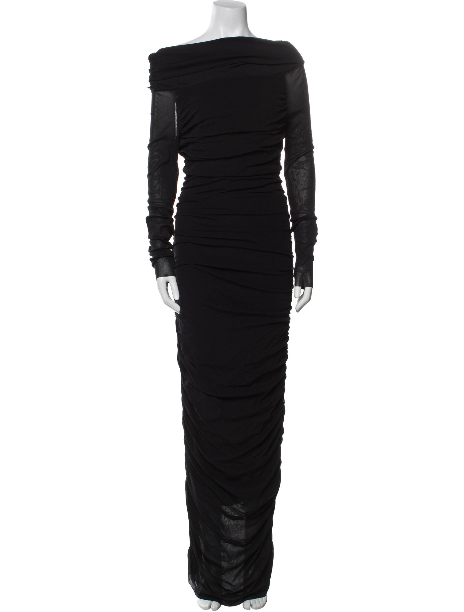 Bumpsuit Cowl Neck Long Dress