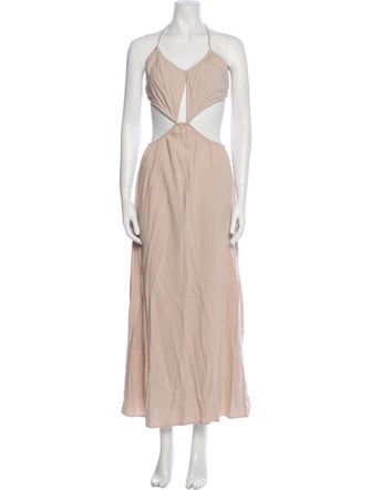 Bumpsuit Halterneck Long Dress