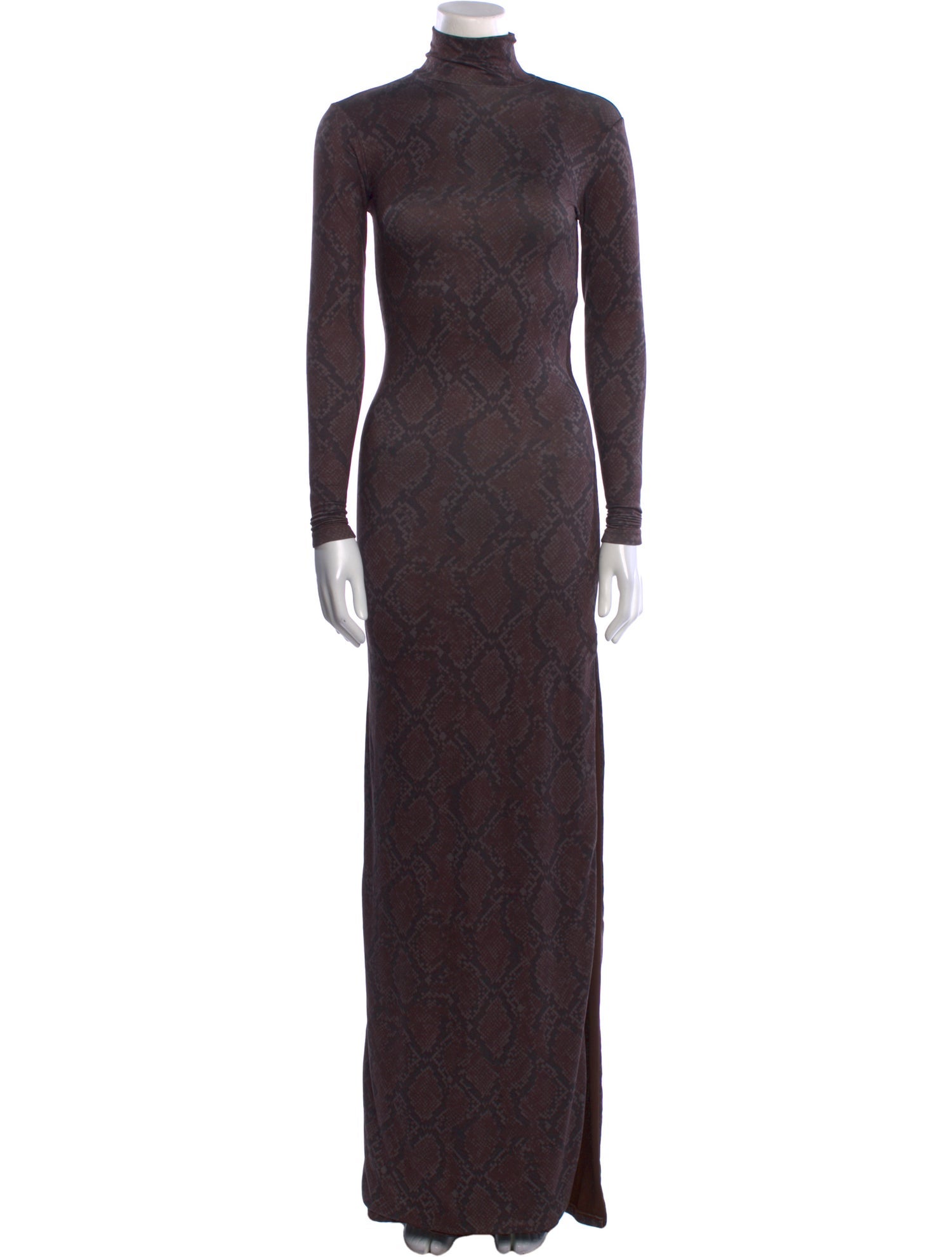 Bumpsuit Turtleneck Long Dress