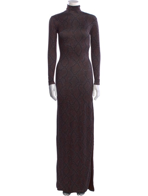 Bumpsuit Turtleneck Long Dress