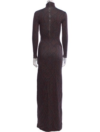 Bumpsuit Turtleneck Long Dress