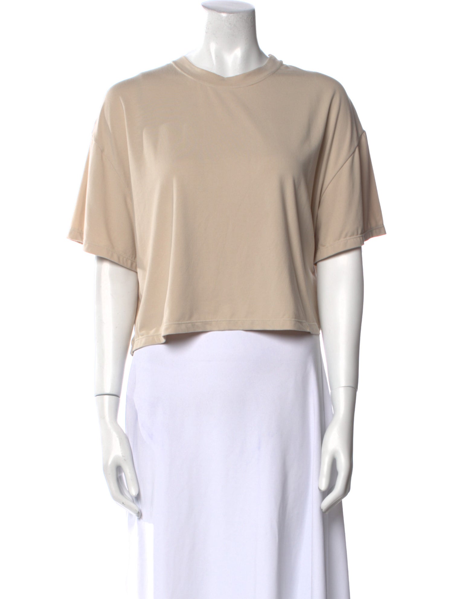 Bumpsuit Crew Neck Short Sleeve Crop Top