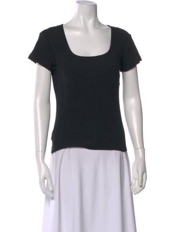 Pre-owned Bumpsuit Square Neckline Short Sleeve T-shirt In Black