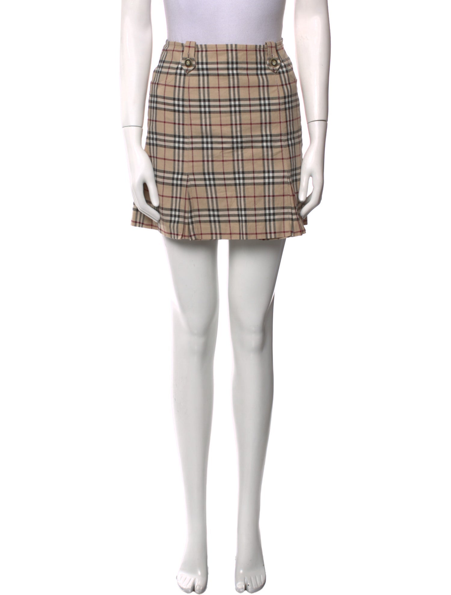 Burberry Blue Label Plaid Print Mini Skirt