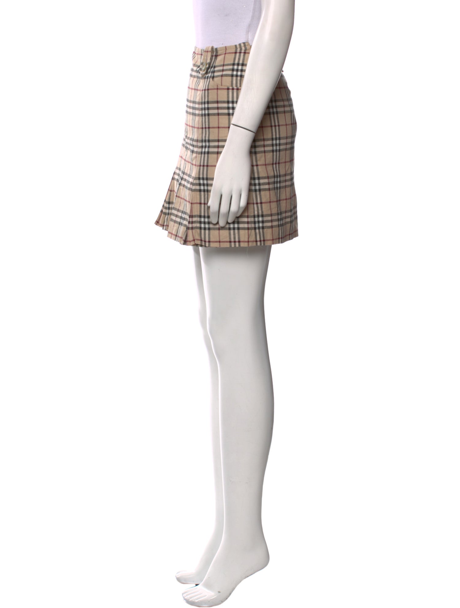 Burberry Blue Label Plaid Print Mini Skirt
