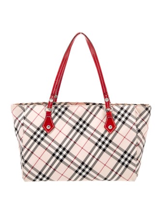 Burberry Blue Label Canvas Top Handle Bag