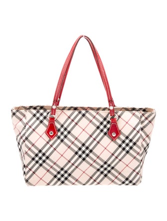 Burberry Blue Label Canvas Top Handle Bag