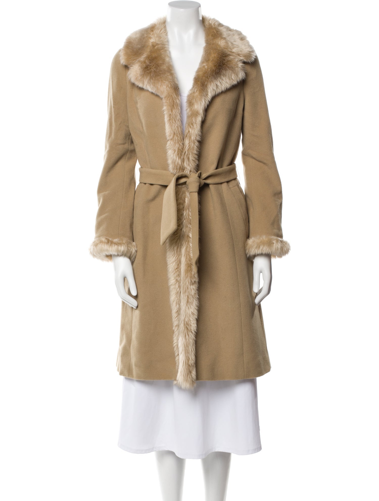 Burberry Blue Label Camel Hair Fur Coat