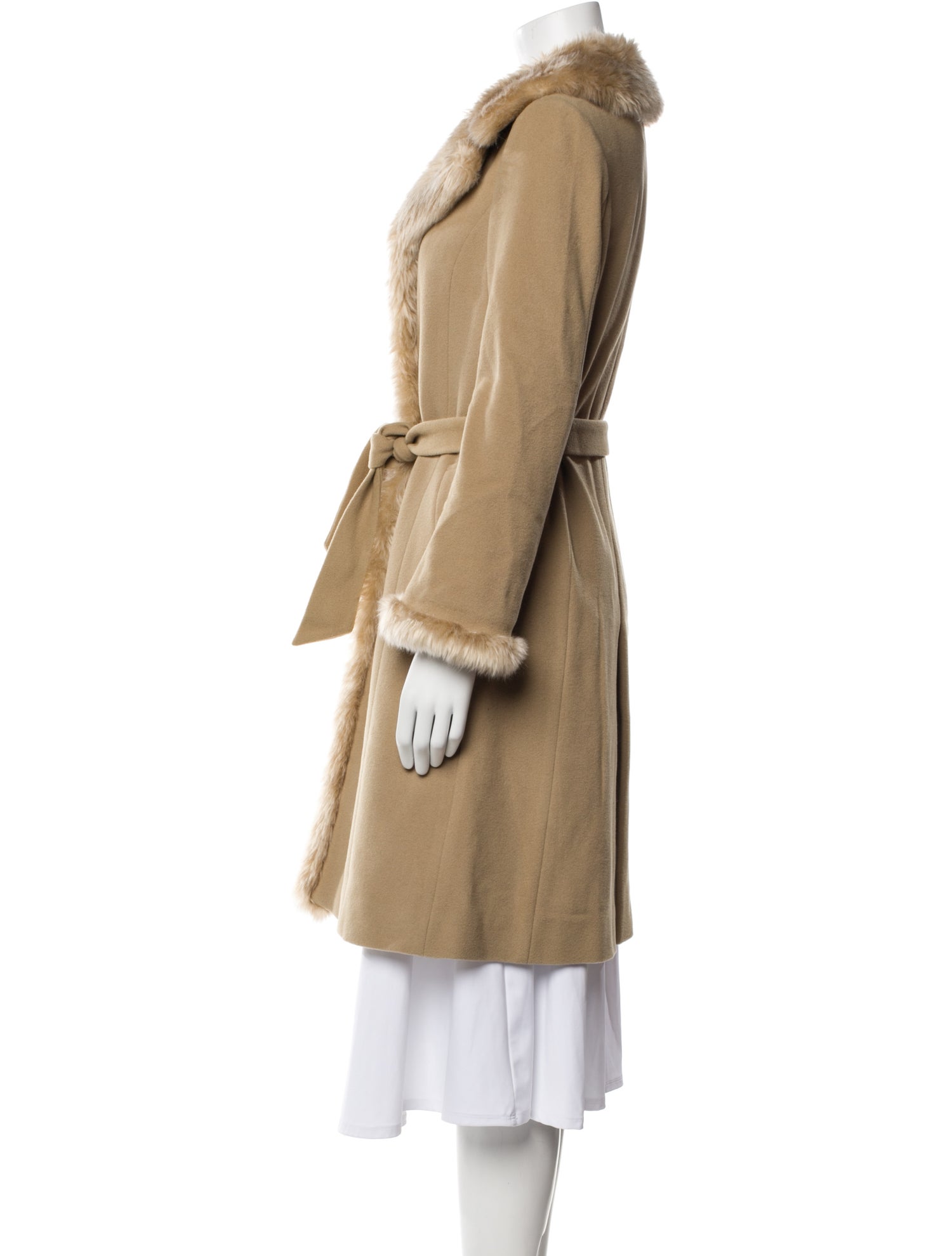 Burberry Blue Label Camel Hair Fur Coat