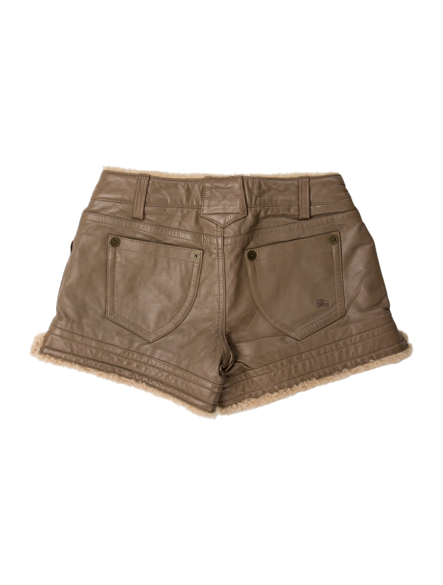 Burberry Blue Label Shearling Mini Shorts