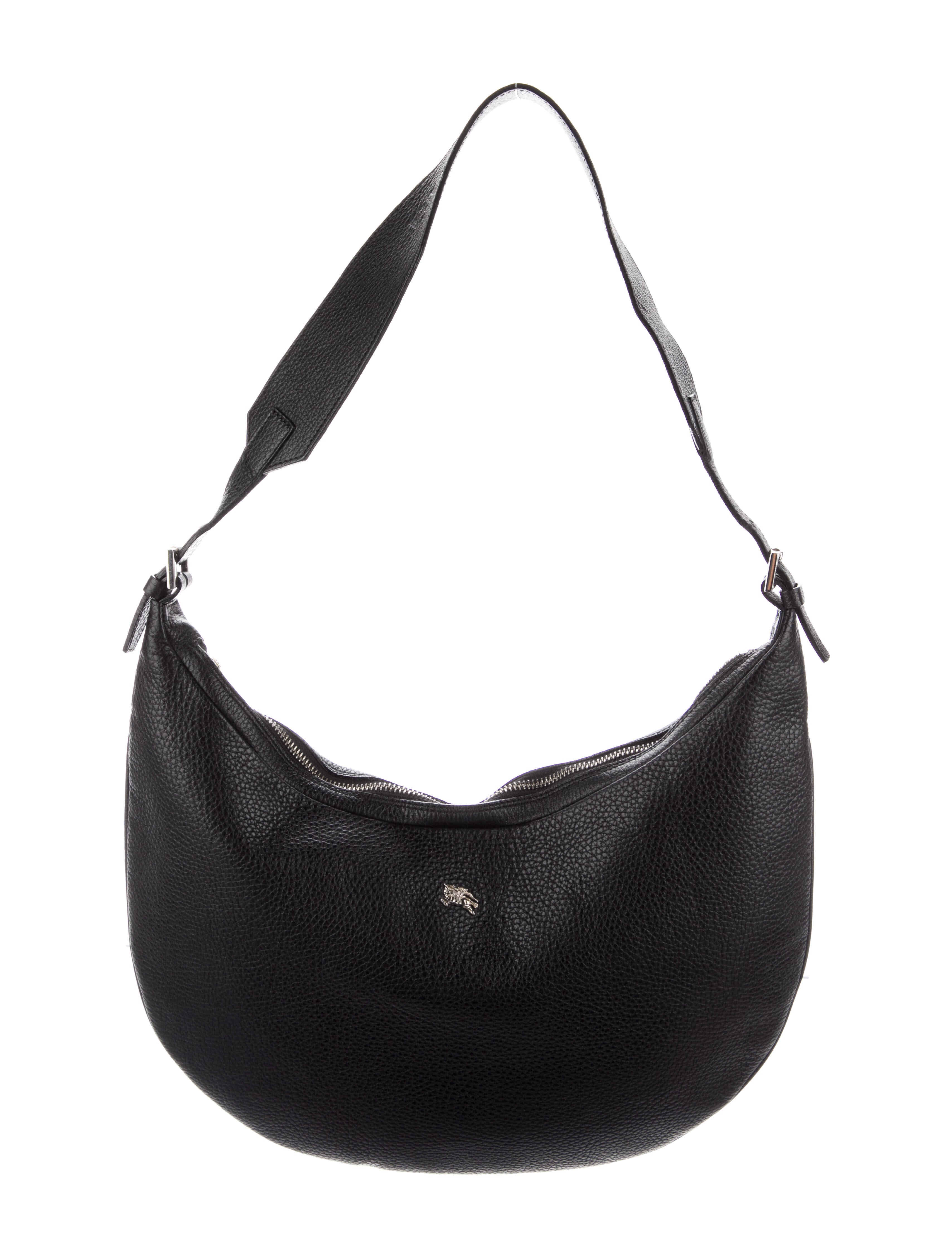 Burberry London Leather Shoulder Hobo Black Hobos, Handbags