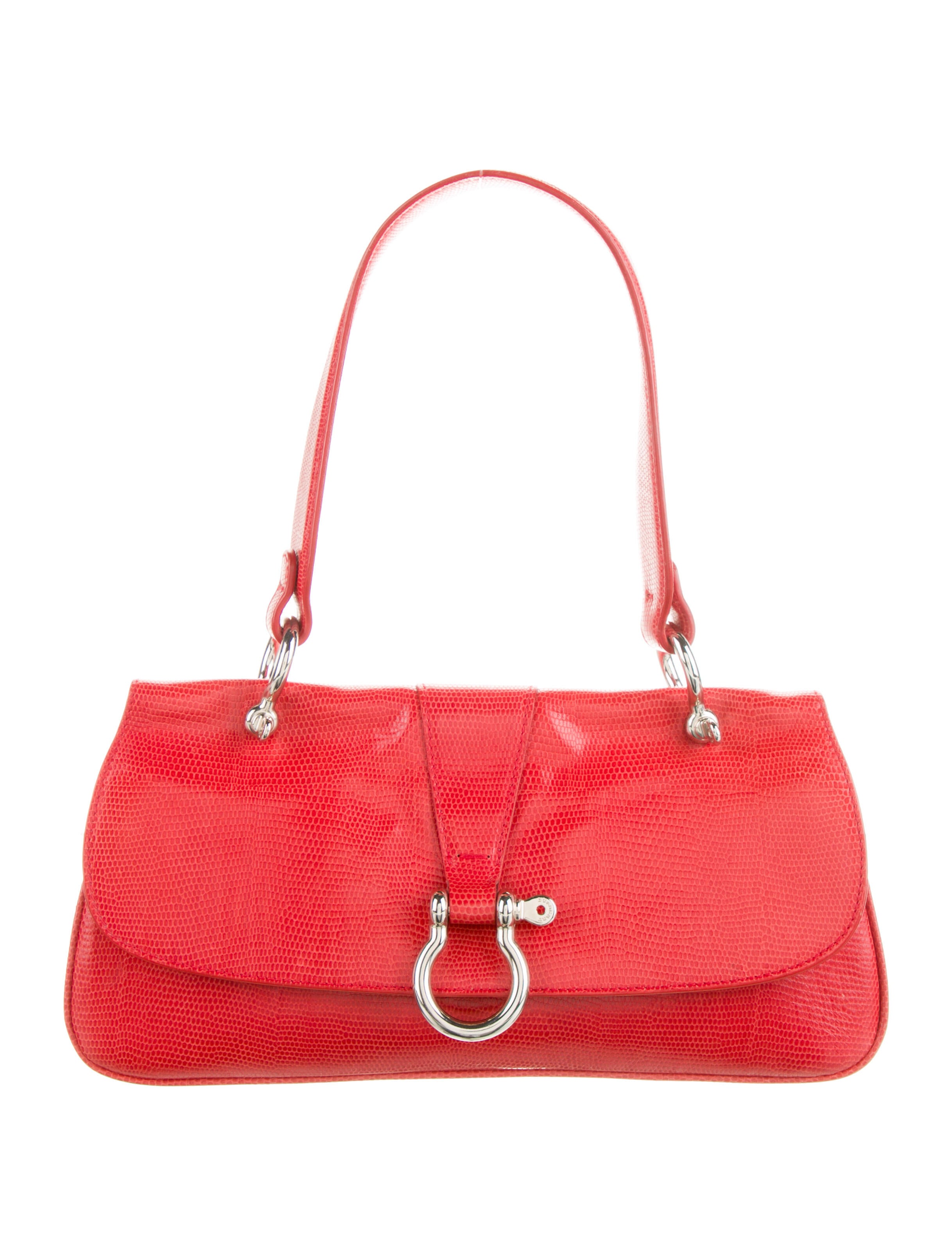 Burberry London Embossed Leather Handle Bag Red Handle Bags, Handbags WBURL123878 The RealReal