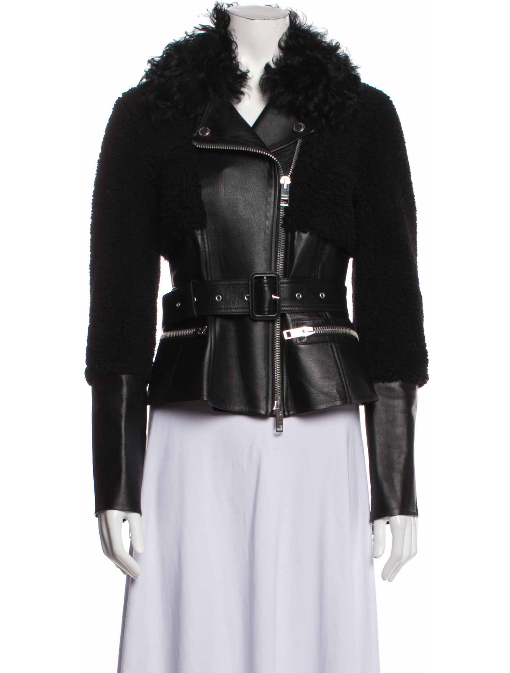 Burberry London Lamb Leather Fur Jacket