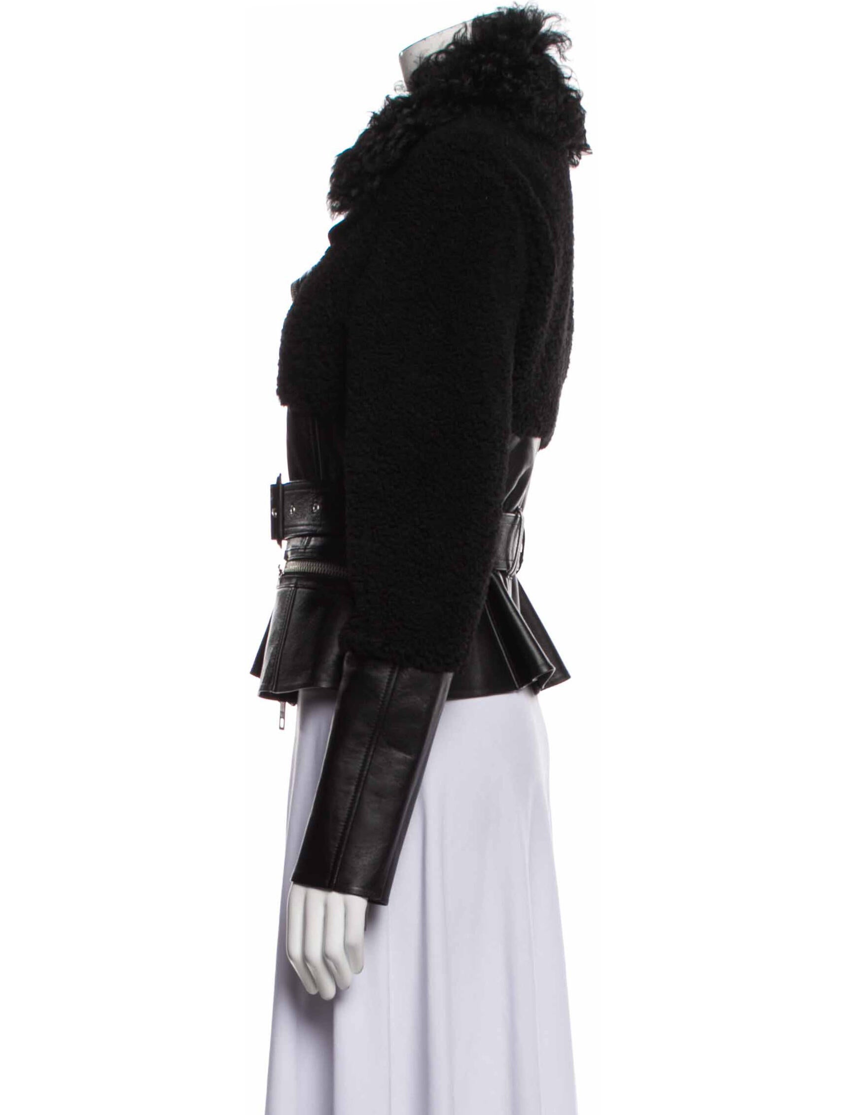 Burberry London Lamb Leather Fur Jacket