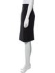 Burberry London Leather Trim Embellishment Knee-Length Skirt