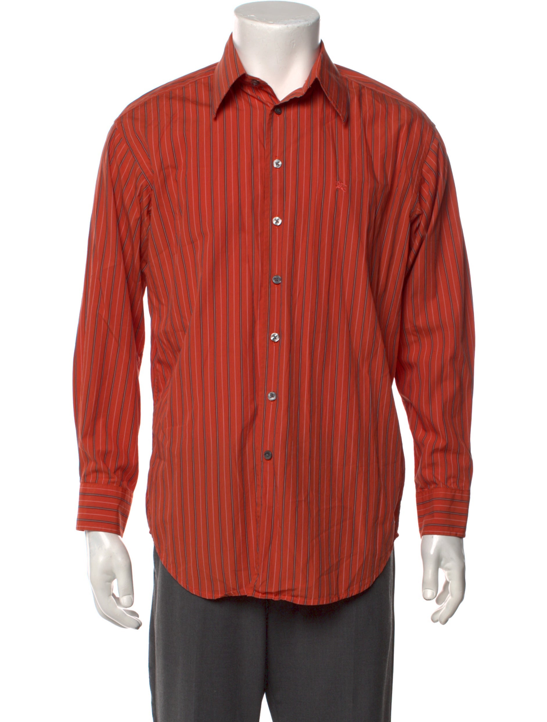 Burberry London Vintage 1990's Dress Shirt - Orange Dress Shirts ...