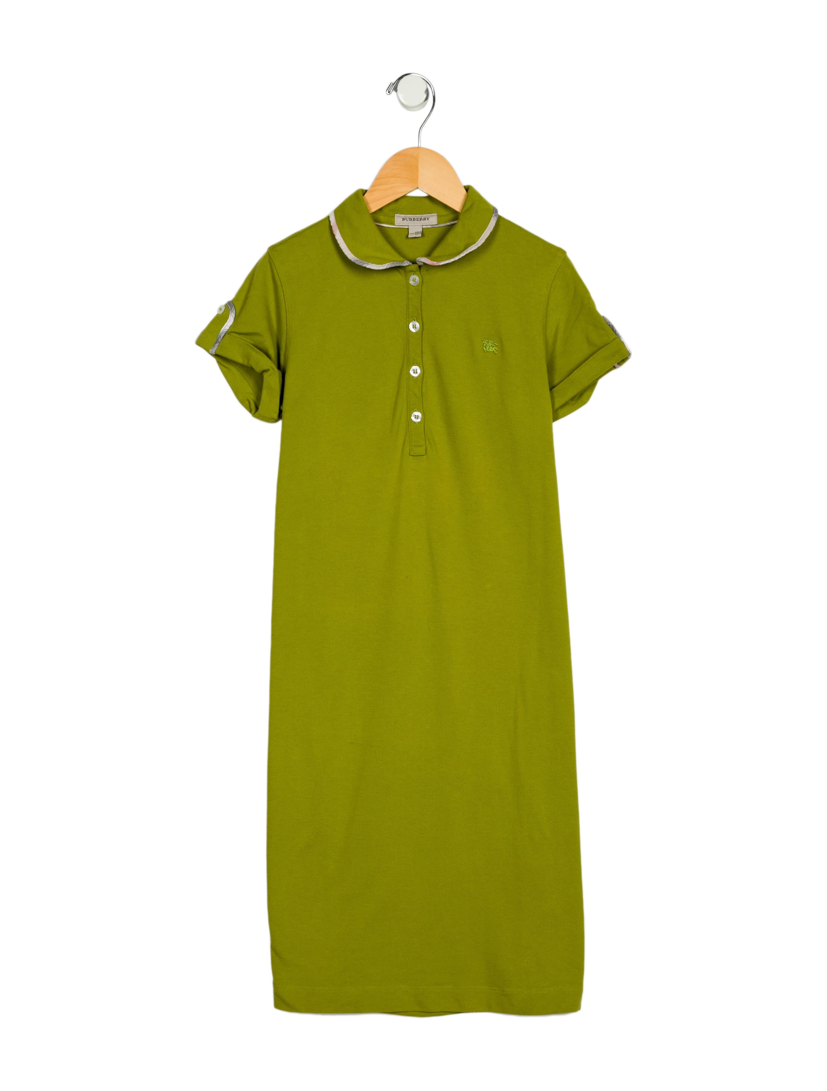Burberry London Girls' Polo Woven Dress - Green Sizes 7-16, Girls -  WBURL153545 | The RealReal