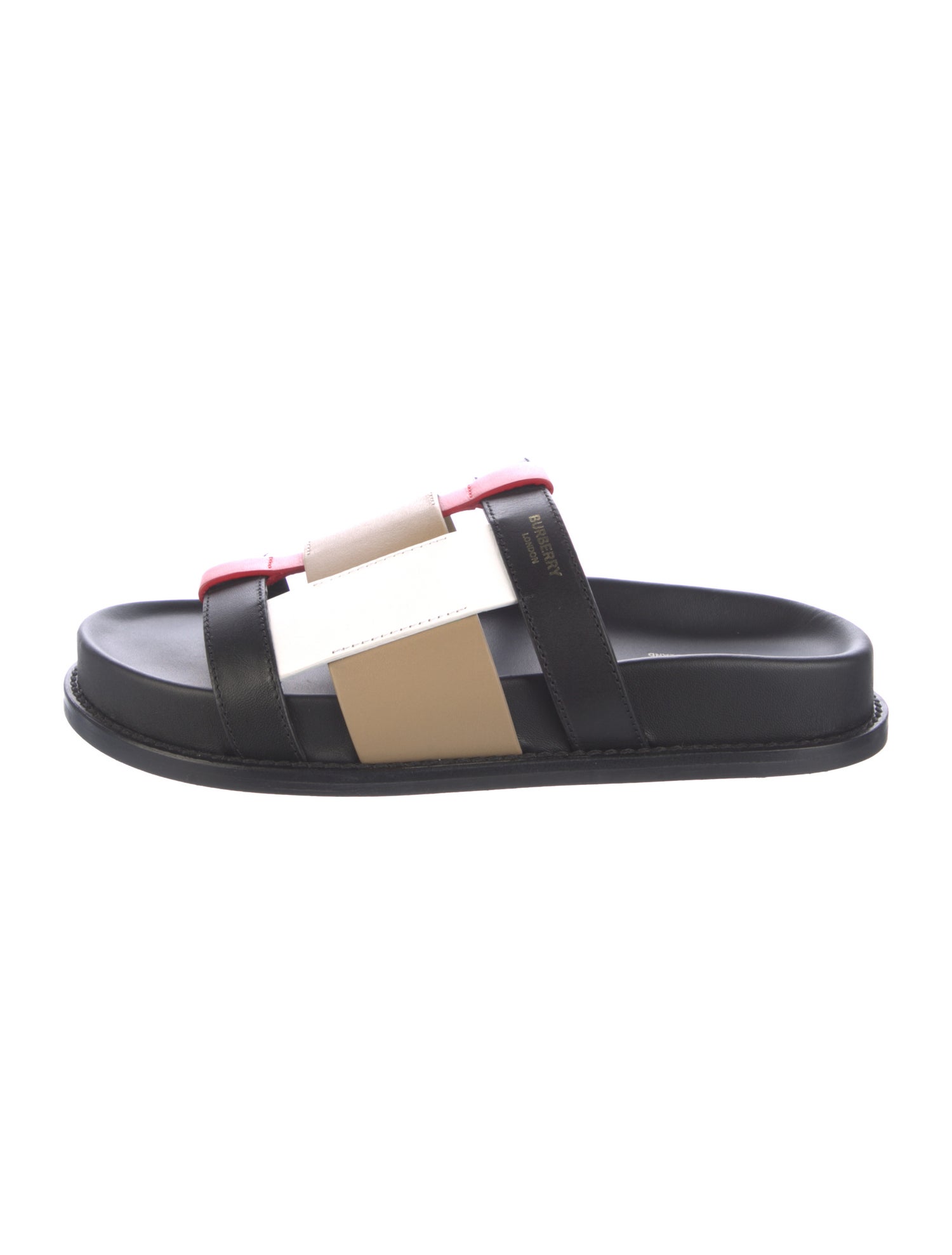 Burberry Thelma Nova Check Pattern Slides - Neutrals Sandals 