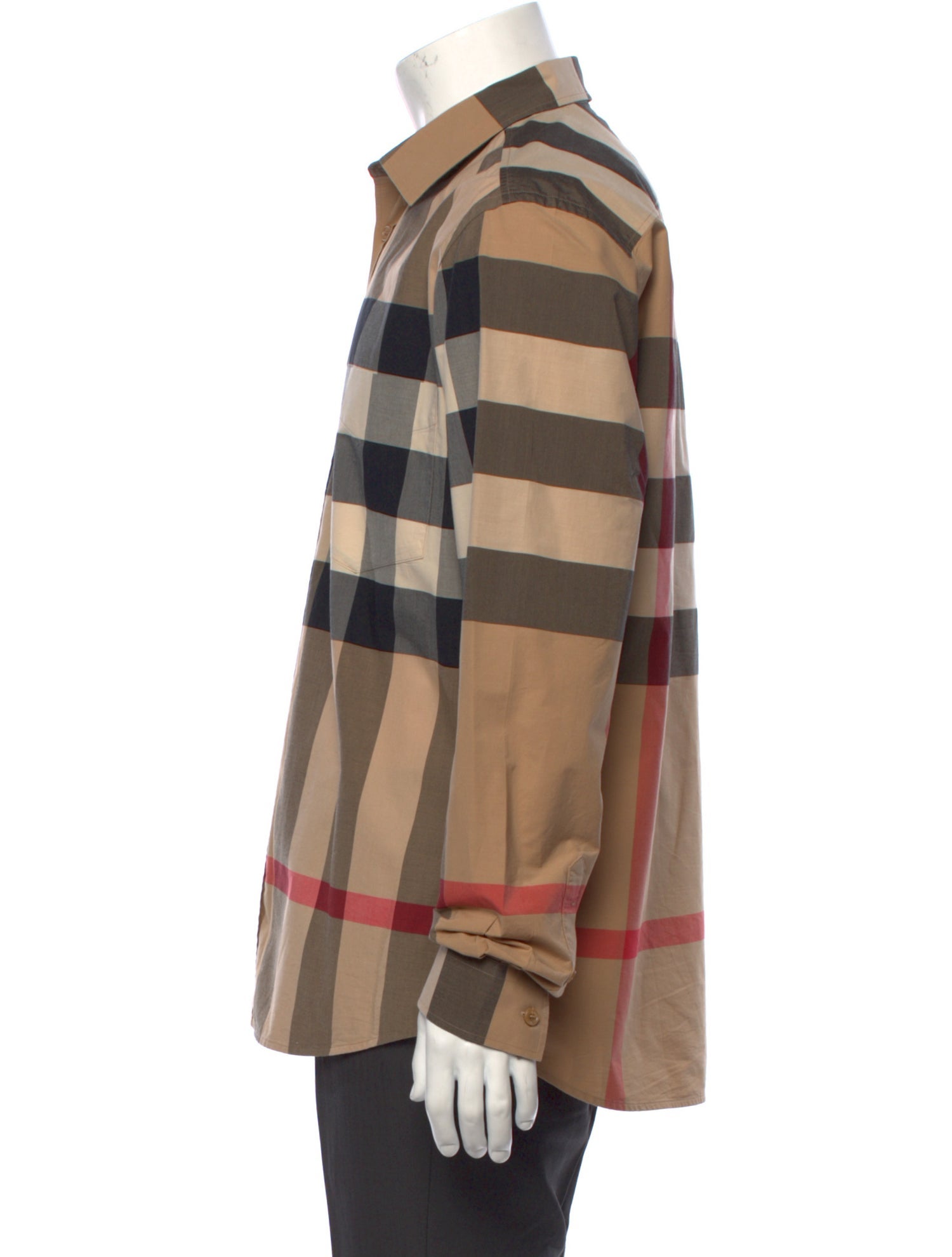 Burberry Exploded Check Pattern Long Sleeve Shirt - Neutrals Casual ...