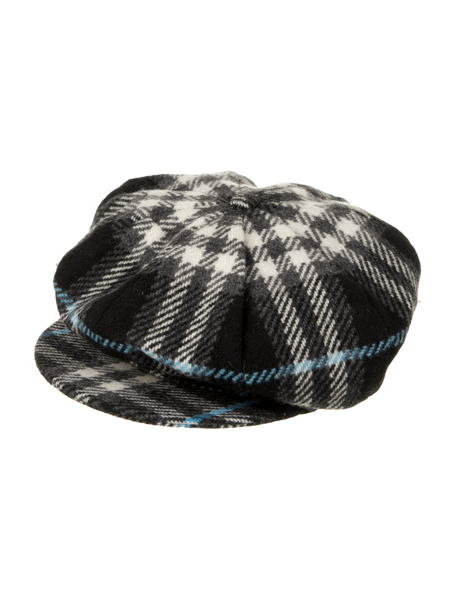 Burberry London Nova Check Newsboy Cap - Black Hats 