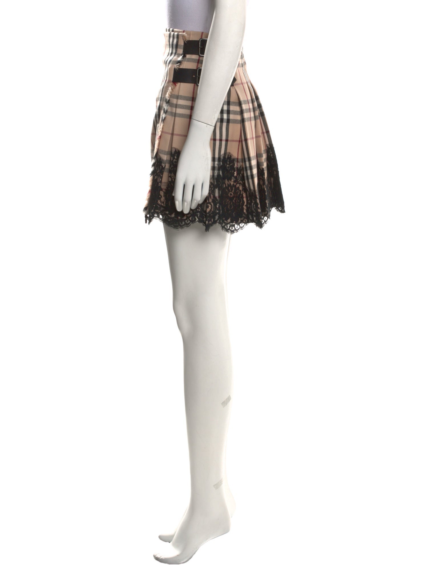 Burberry London Plaid Print Mini Skirt