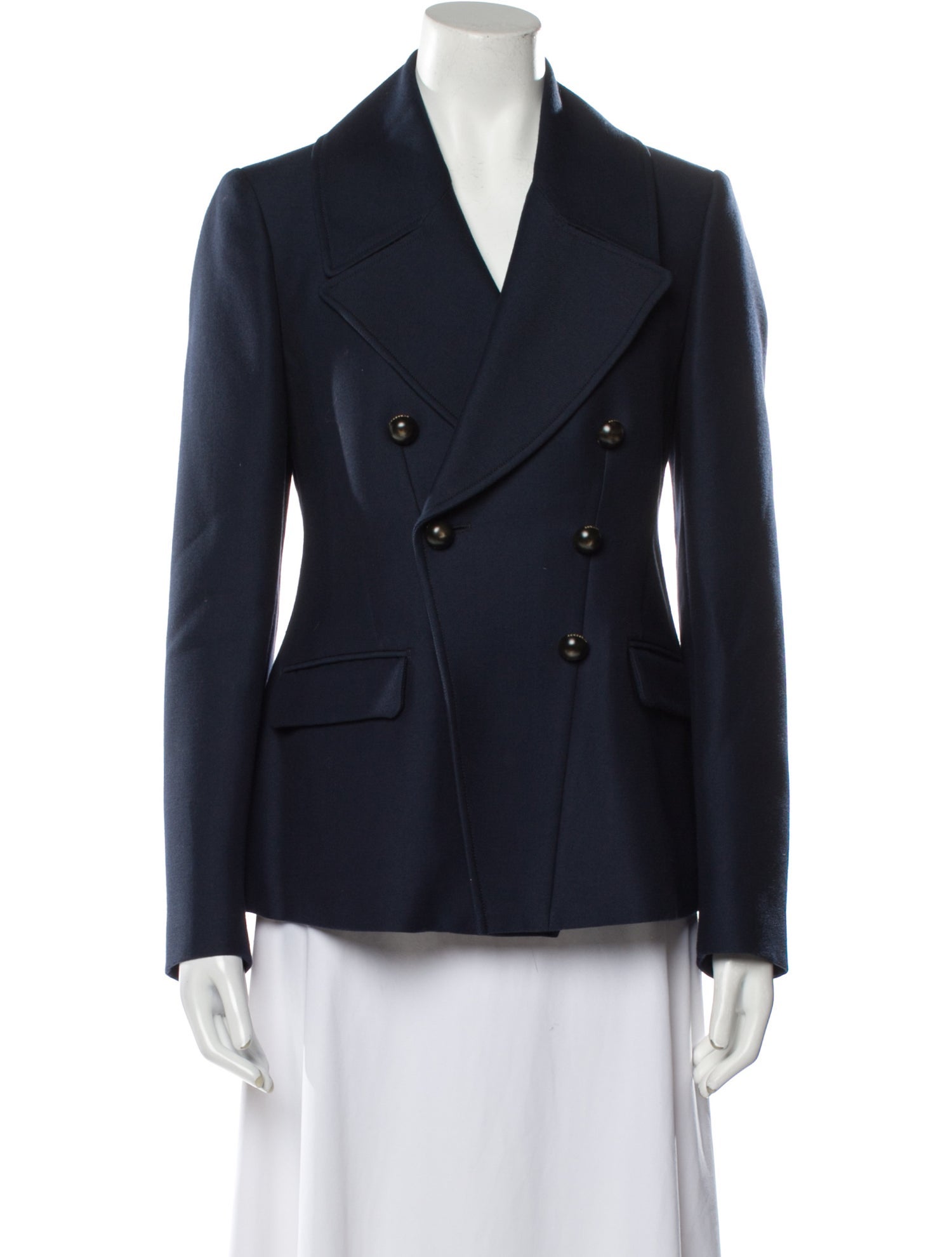 Burberry's BURBERRY LONDON knit blouson, women's size S unclear navy blue type Vintage Second Hand