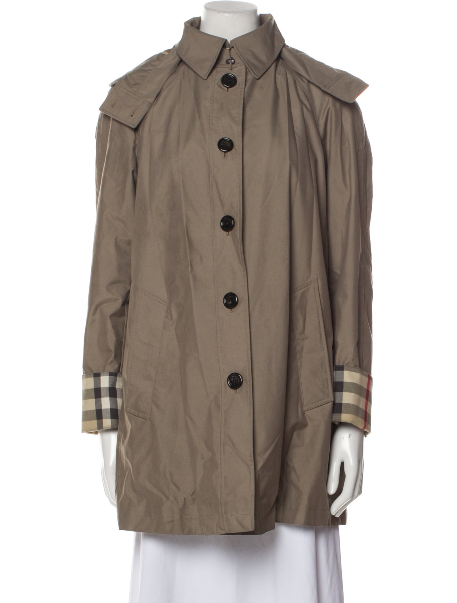 Burberry London cotton With belt Stainless collar coat outer FR090-661 beige 40