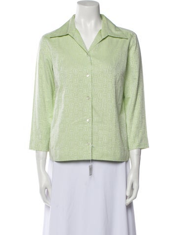 Burberry London Tops Three-Quarter Sleeve Button-Up Top US 4 | S