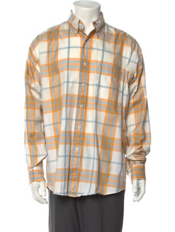 Burberry London Casual Shirts Plaid Print Long Sleeve Shirt L