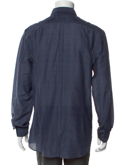 Burberry London Polka Dot Print Long Sleeve Dress Shirt