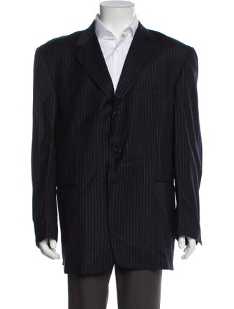 Burberry London Wool Striped Blazer