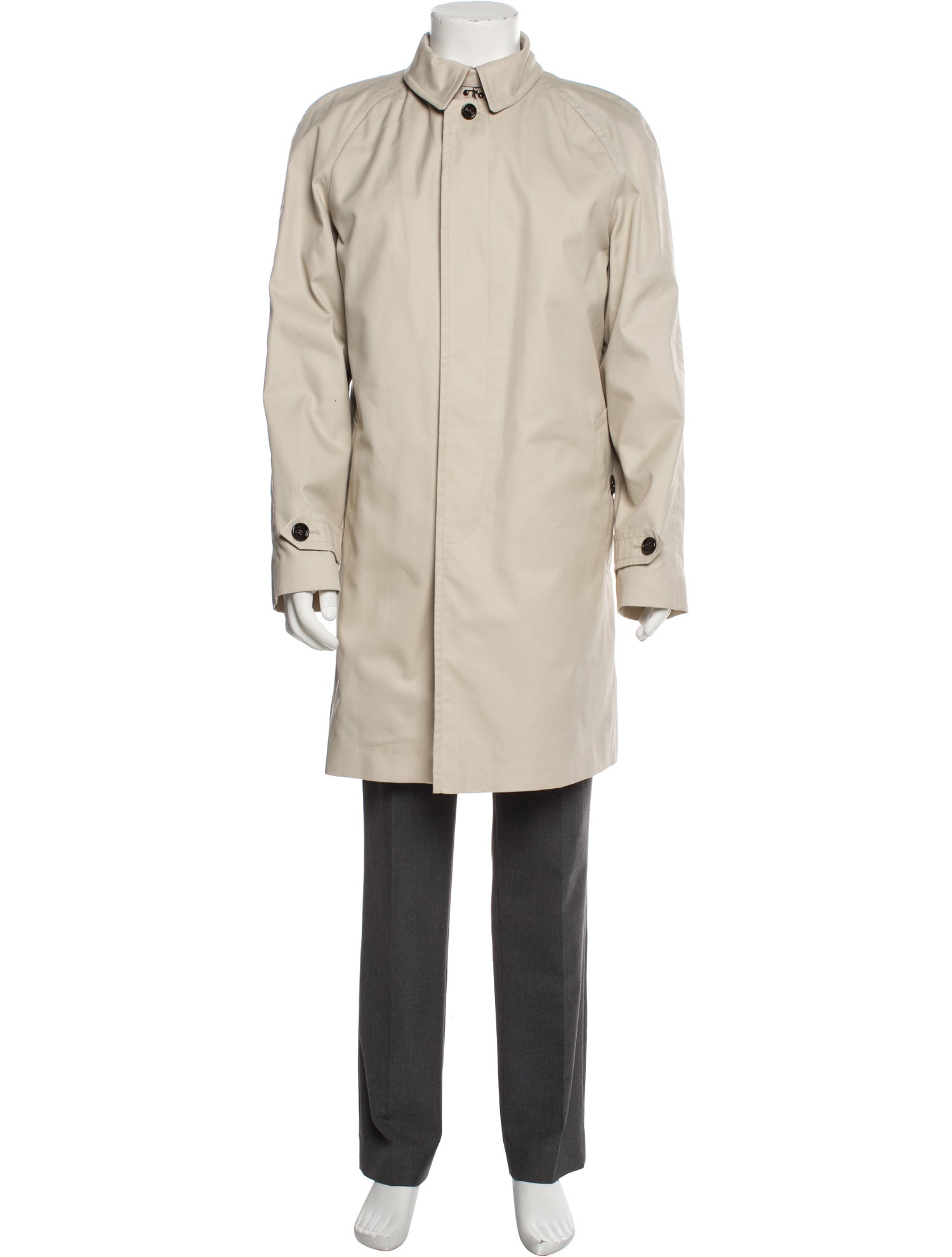 Burberry London Nova Check Pattern Wool Parka w/ Tags - Neutrals ...