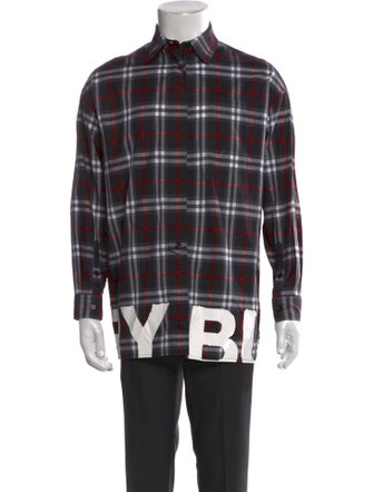 Burberry London House Check Pattern Long Sleeve Shirt