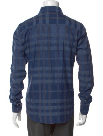 Burberry London Plaid Print Long Sleeve Shirt