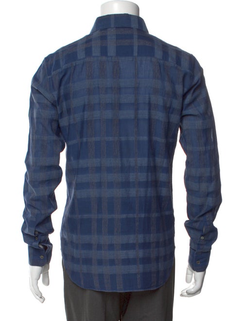 Burberry London Plaid Print Long Sleeve Shirt