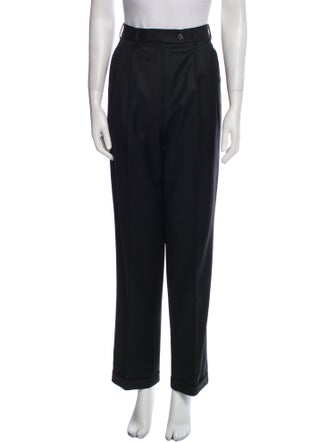 Burberry London Wool Straight Leg Pants