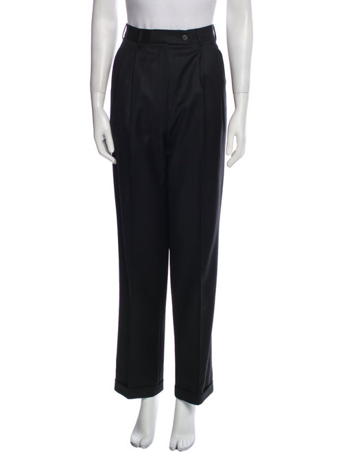 Burberry London Wool Straight Leg Pants