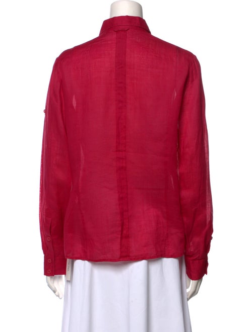 Burberry London Long Sleeve Button-Up Top