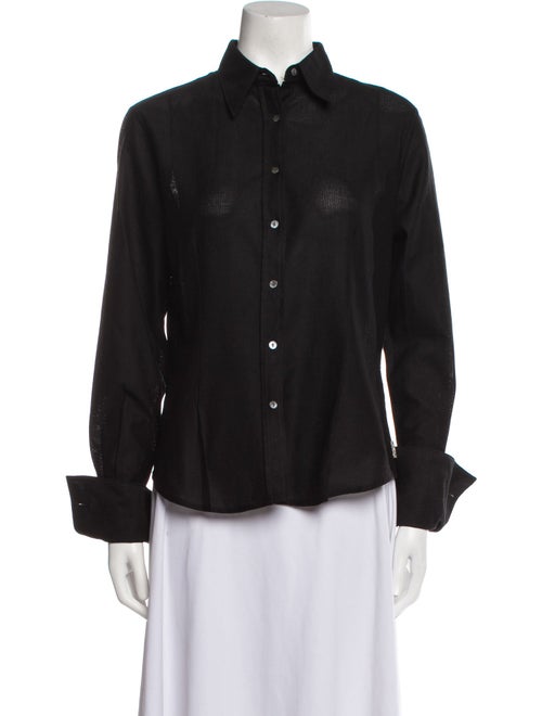 Burberry London Long Sleeve Button-Up Top