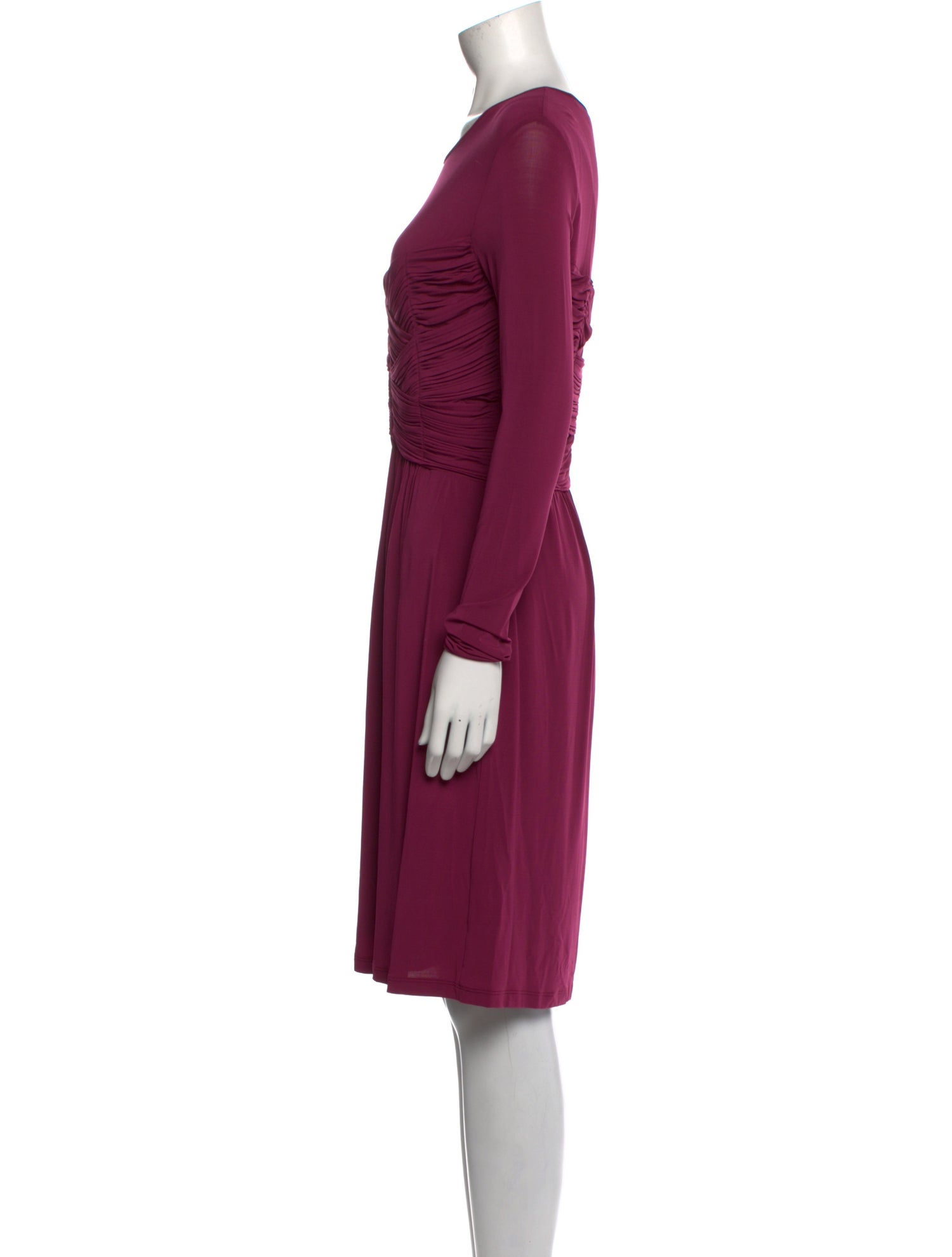 Burberry London Scoop Neck Knee-Length Dress