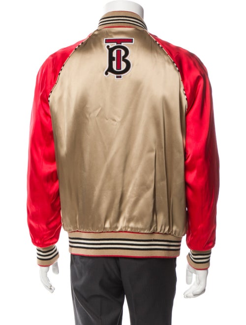 Burberry Colorblock Pattern Bomber Jacket