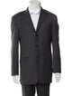 Burberry London Wool Plaid Print Blazer